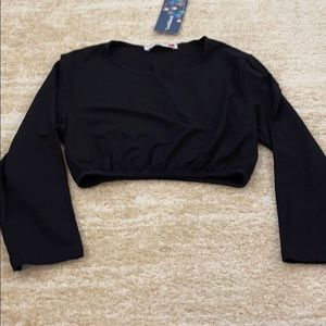 Girls cropped long sleeve top